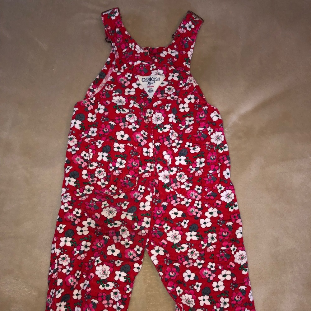 12 months Oshkosh B’Gosh Floral Overalls